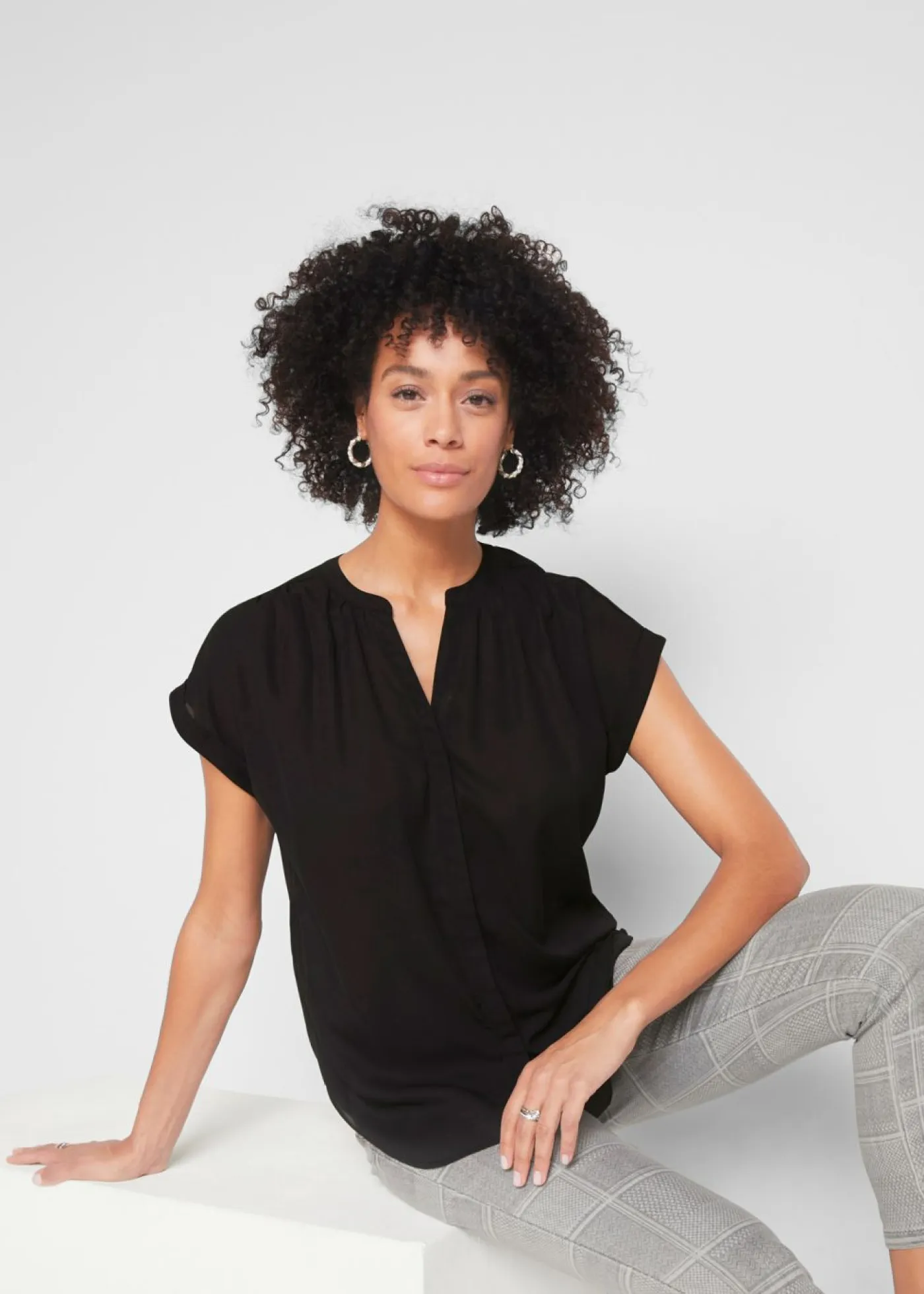 bonprix bonprix Camisas Y Blusas>Blusa tipo túnica Negro