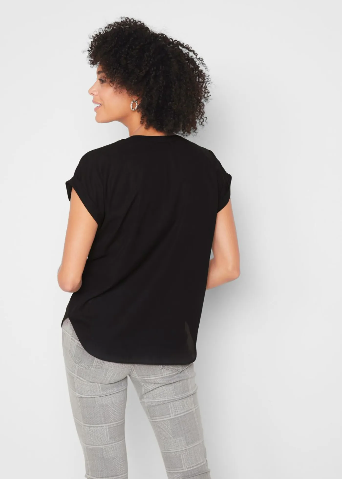 bonprix bonprix Camisas Y Blusas>Blusa tipo túnica Negro