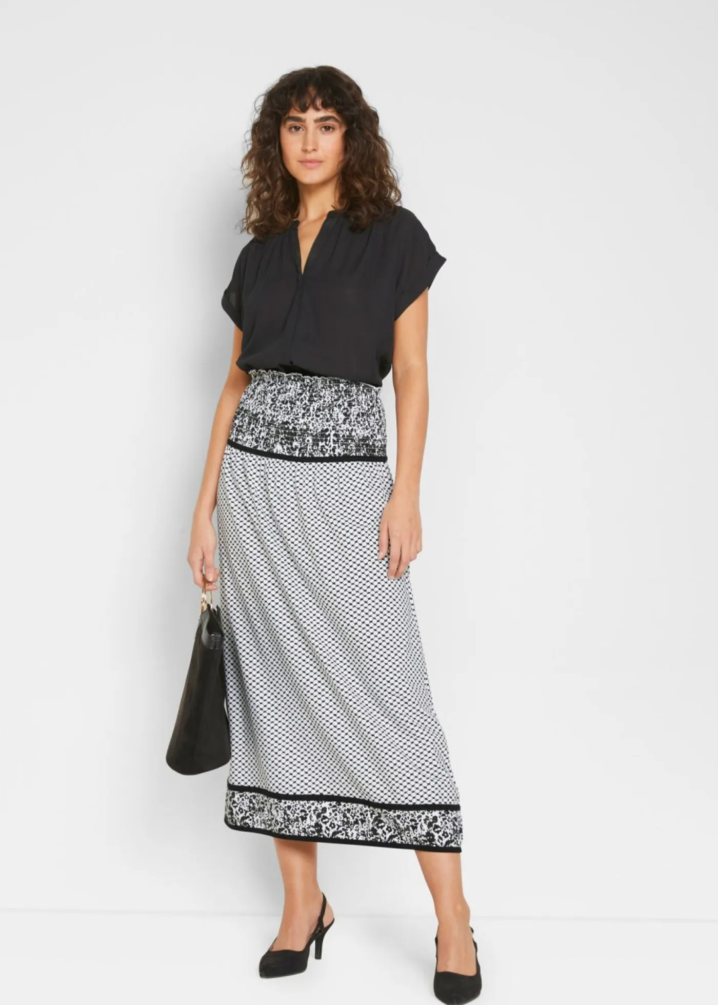 bonprix bonprix Camisas Y Blusas>Blusa tipo túnica Negro