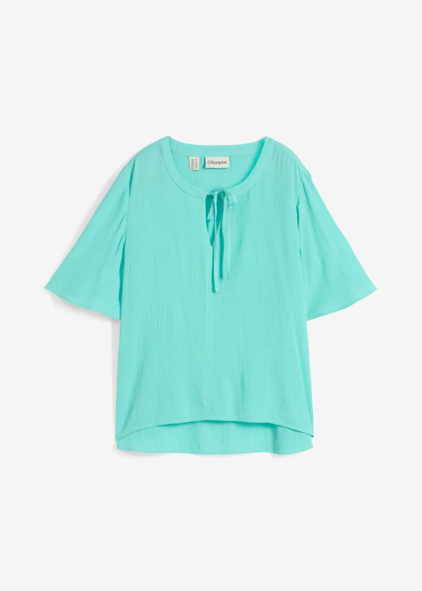 bonprix bonprix Camisas Y Blusas>Blusa tipo túnica con mangas de murciélago Azul mentol