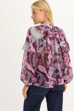 Mujer bonprix bonprix Blusa tipo túnica con volantes