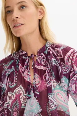 Mujer bonprix bonprix Blusa tipo túnica con volantes