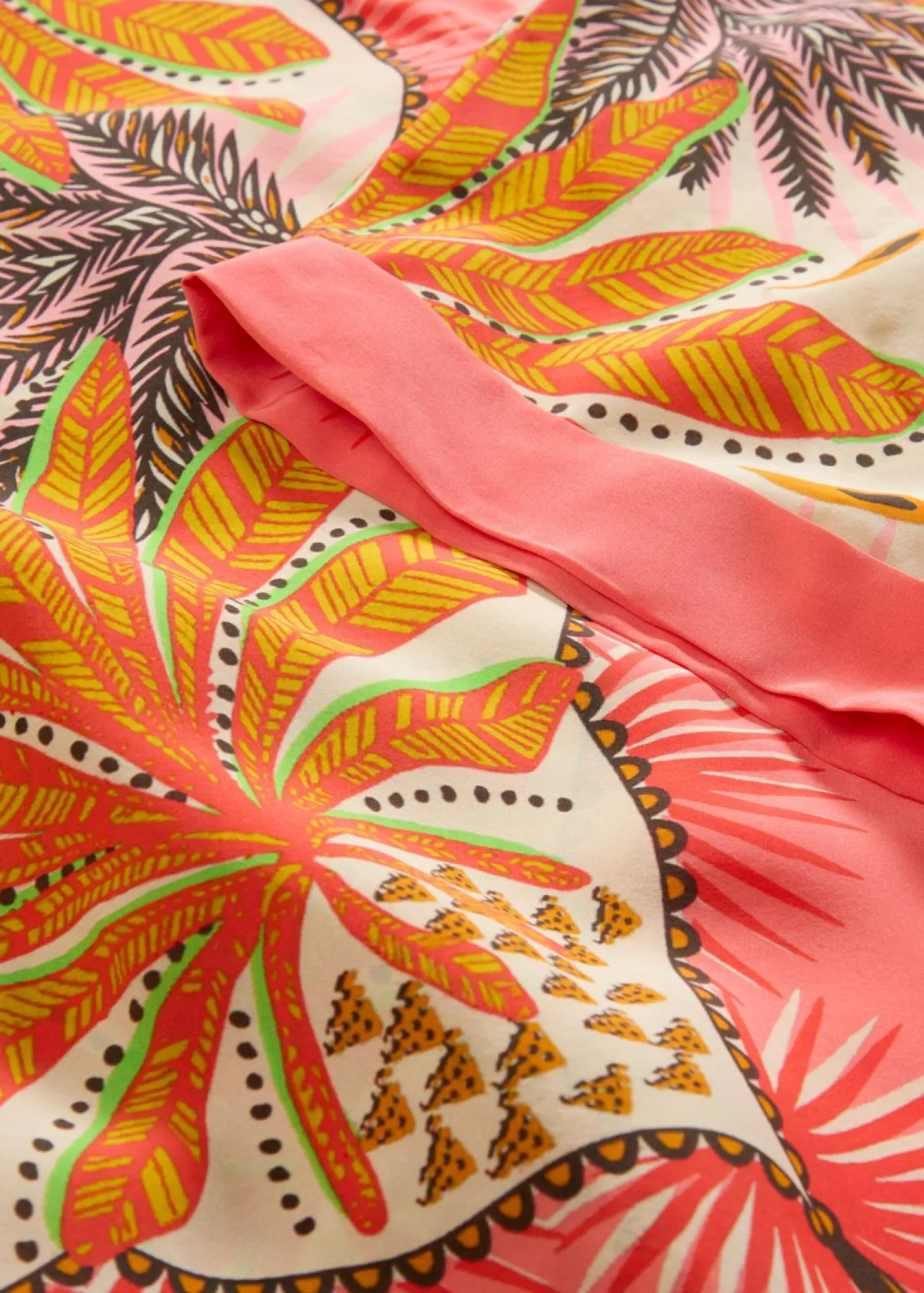 bonprix bonprix Premium|Camisas Y Blusas>Blusa tipo túnica de mezcla de seda fina salmón claro-curry limón