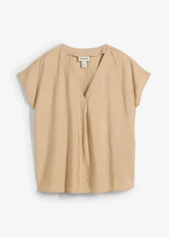 Mujer bonprix bonprix Blusa tipo túnica de mezcla de viscosa fluida