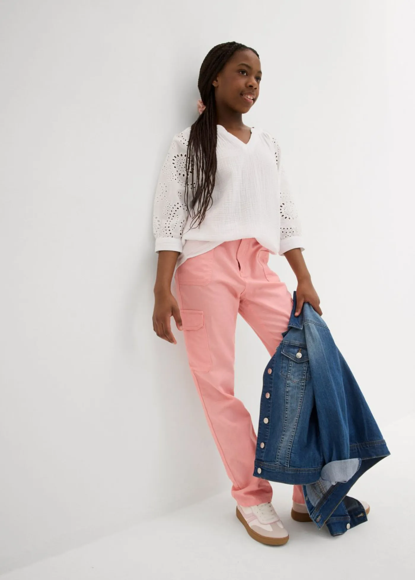 bonprix bonprix Ropa 9 A 16 Años·Camisetas Y Camisas>Blusa tipo túnica de muselina ligera Blanco