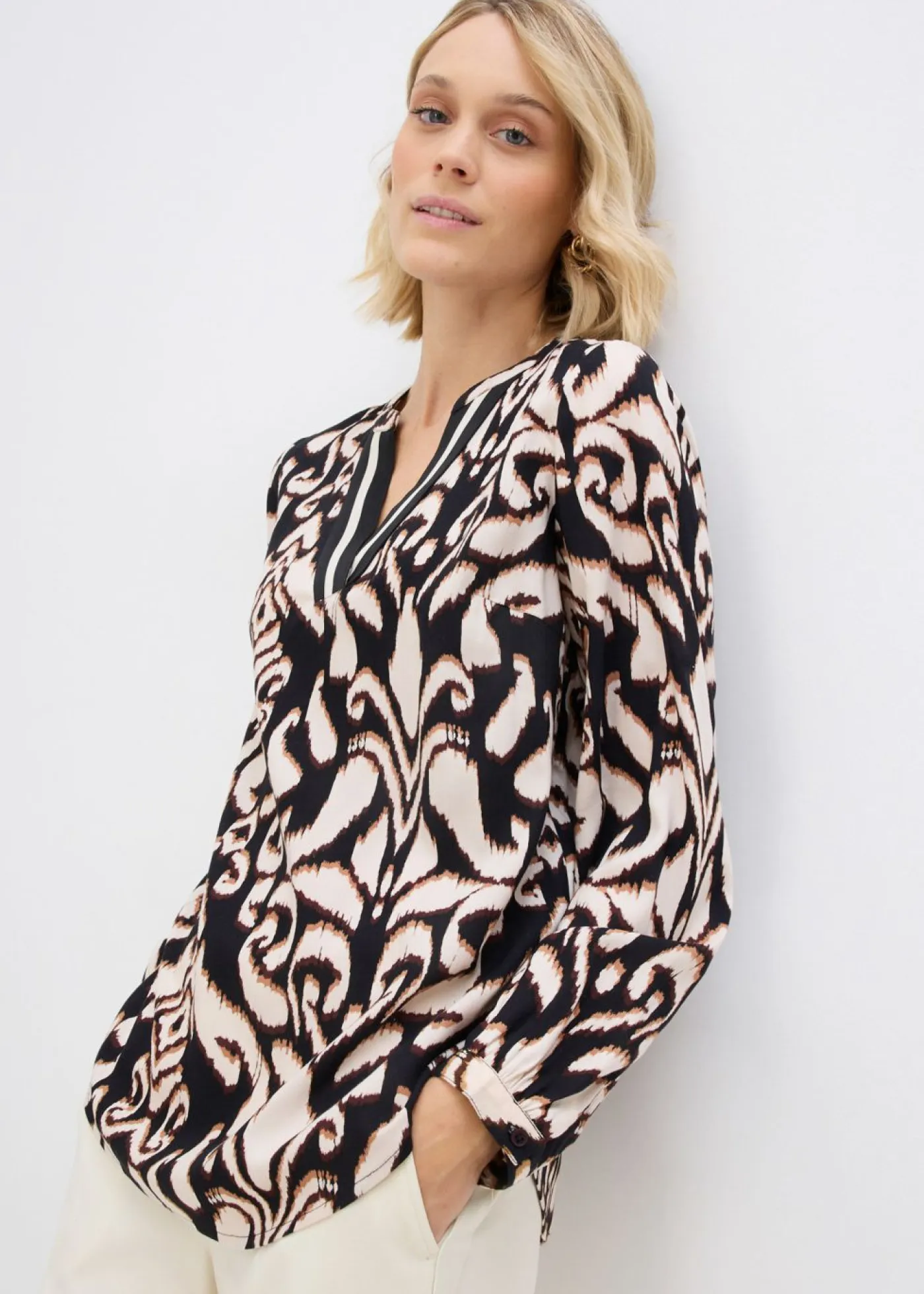 Mujer bonprix bonprix Blusa tipo túnica de viscosa fluida