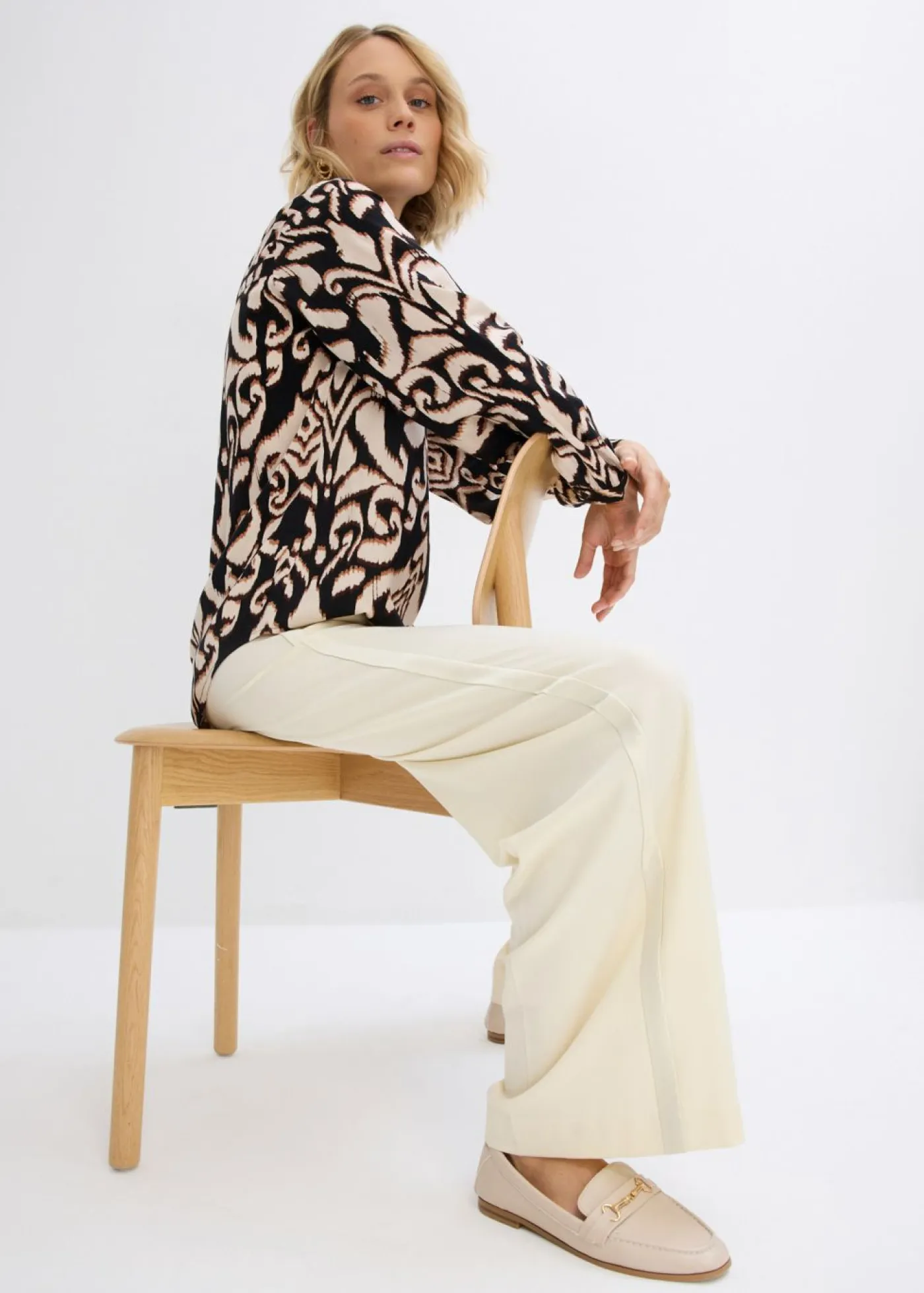 Mujer bonprix bonprix Blusa tipo túnica de viscosa fluida