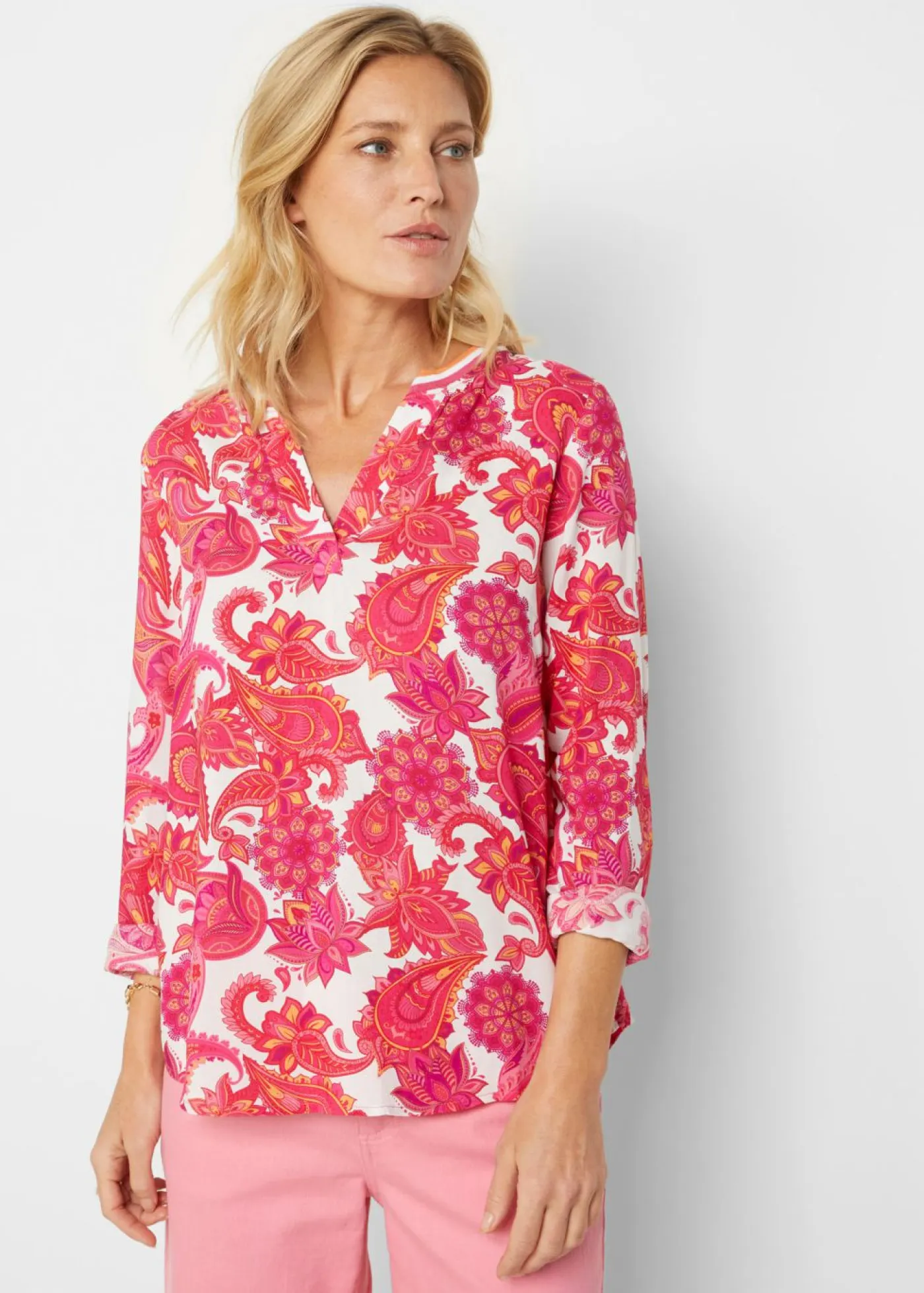 Mujer bonprix bonprix Blusa tipo túnica de viscosa fluida