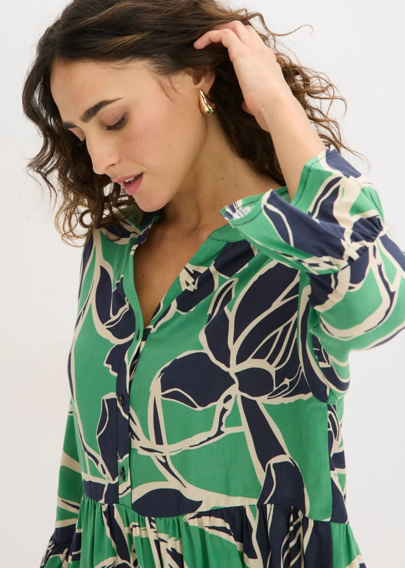 Mujer bonprix bonprix Blusa tipo túnica de viscosa fluida