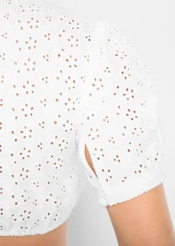 Mujer bonprix bonprix Blusa tirolesa con encaje calado