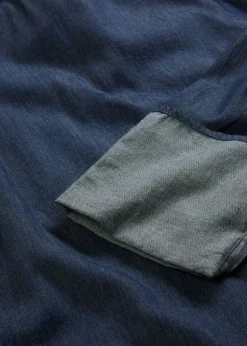 bonprix bonprix Camisas Y Blusas>Blusa vaquera con mangas anchas Azul oscuro denim