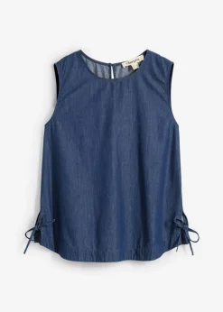 bonprix bonprix Camisas Y Blusas|Camisetas>Blusa vaquera de algodón orgánico Azul piedra