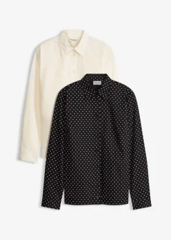 Mujer bonprix bonprix Blusas con algodón (2 unidades)