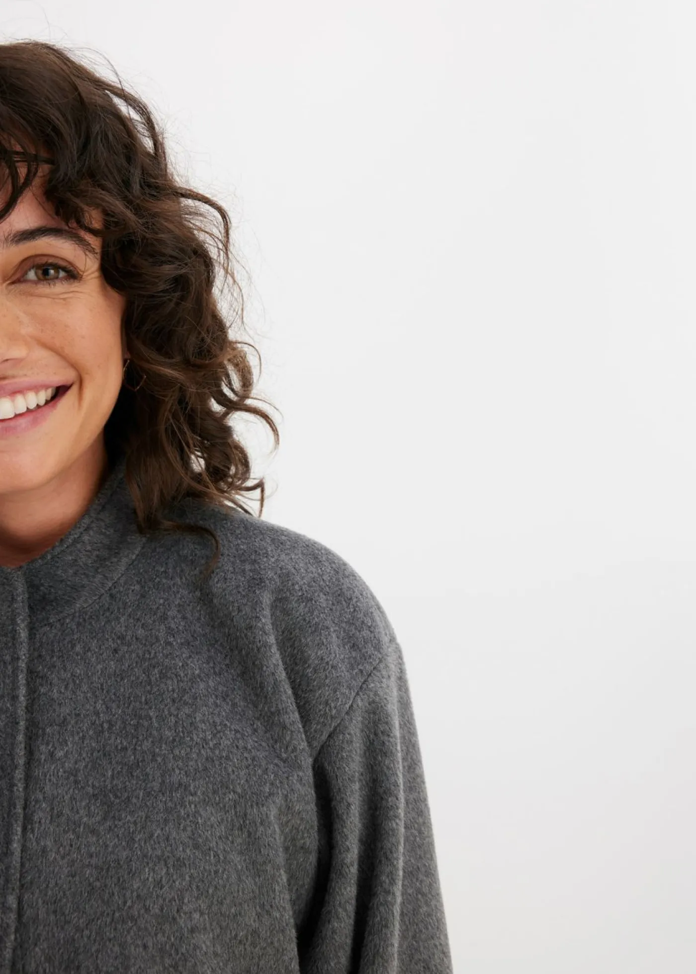 bonprix bonprix Esenciales|Chaquetas Y Abrigos>Blusón antracita jaspeado moteado