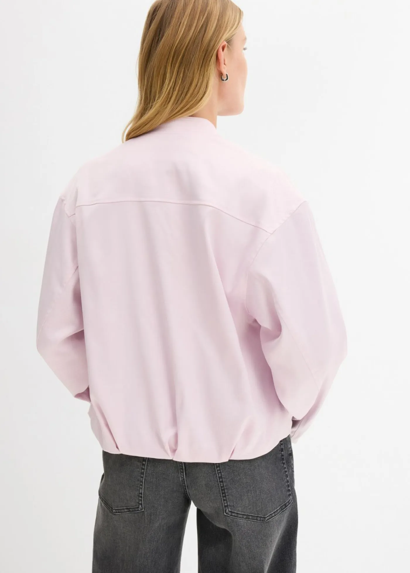 bonprix bonprix Esenciales|Chaquetas Y Abrigos>Blusón suave de mezcla de viscosa brillante Lila empolvado