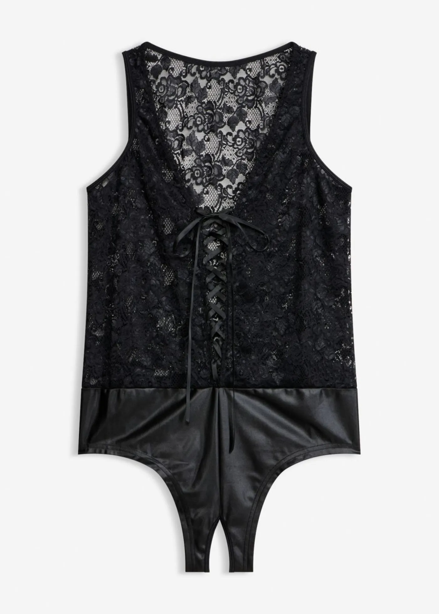 bonprix VENUS Lencería Sexy>Body con abertura y aspecto mojado Negro