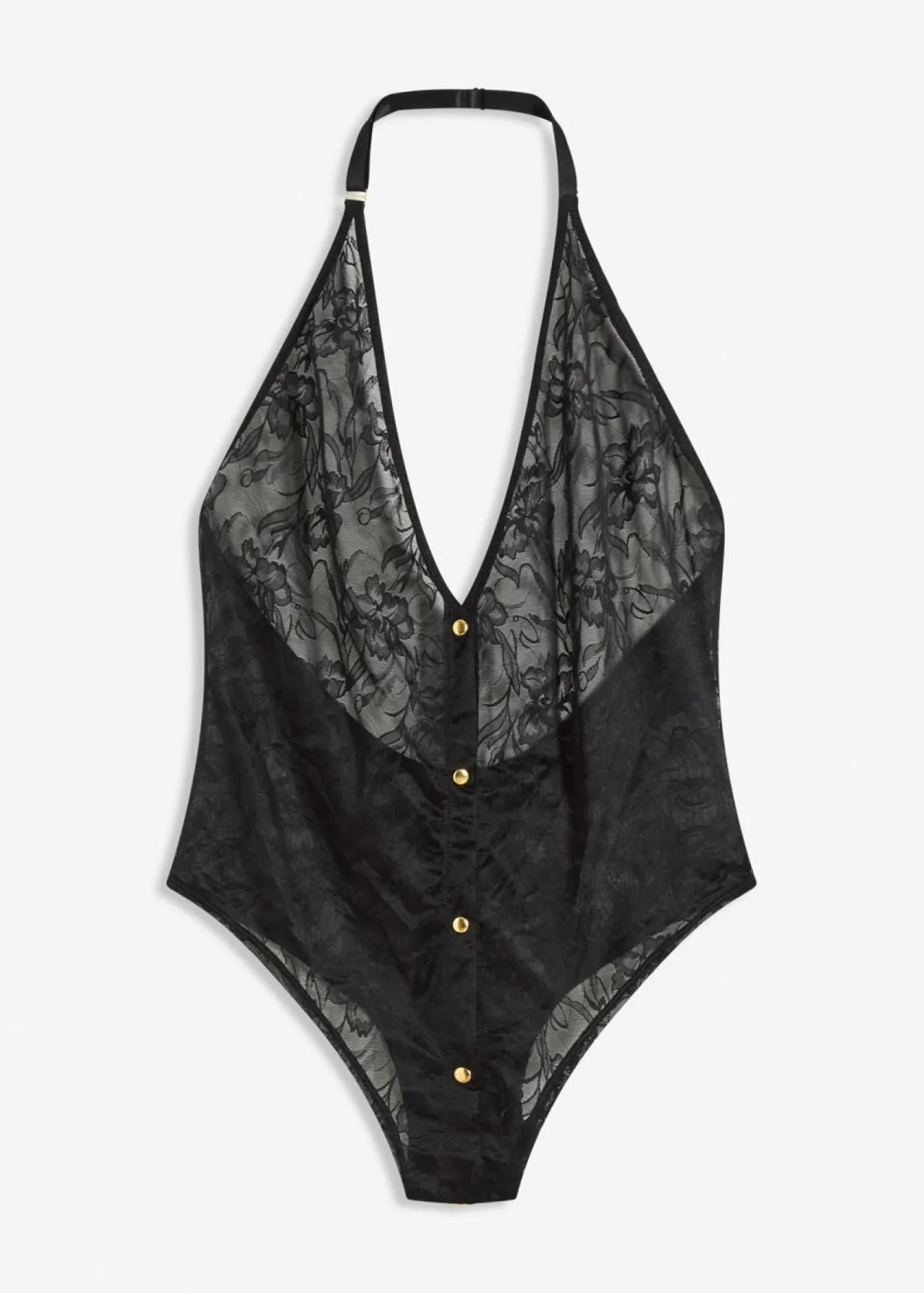 bonprix bonprix Lencería Sexy>Body con botones Negro