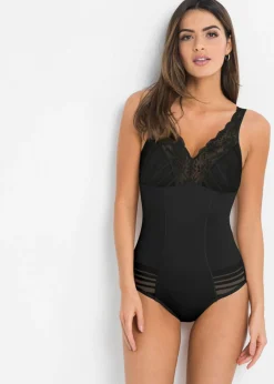 bonprix bonprix Bodies|Lencería>Body con efecto moldeador medio Negro