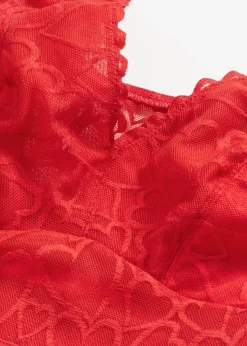 Mujer bonprix bonprix Body con efecto moldeador medio y encaje de corazones