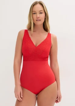 Mujer bonprix bonprix Body con efecto moldeador medio y encaje de corazones