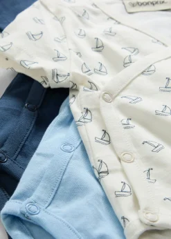 Niños bonprix bonprix Body cruzado de manga corta de algodón orgánico puro (3 unidades)