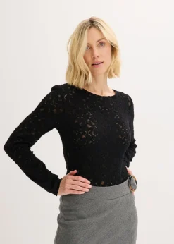 Mujer bonprix bonprix Body de encaje con superficie mullida