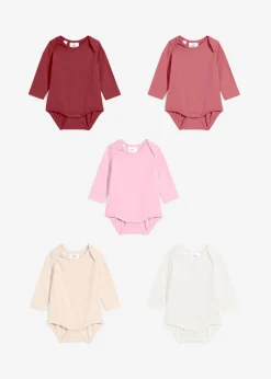 Niños bonprix bonprix Body de manga larga de algodón orgánico para bebés (5 unidades)