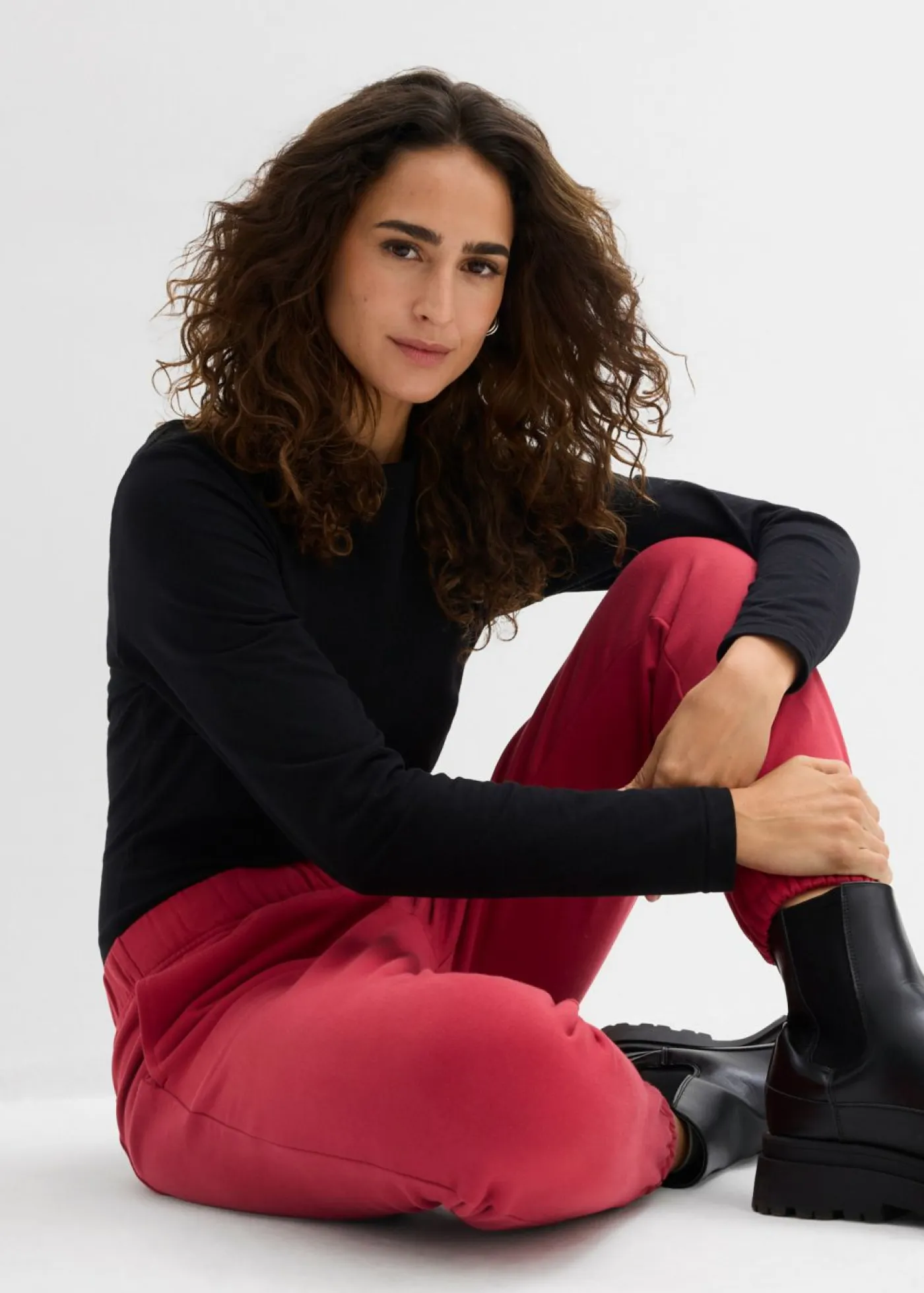 bonprix bonprix Básicos|Camisetas>Body de manga larga (2 unidades) Negro-blanco