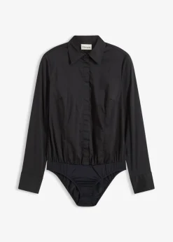 bonprix bonprix Camisetas>Body tipo blusa Negro