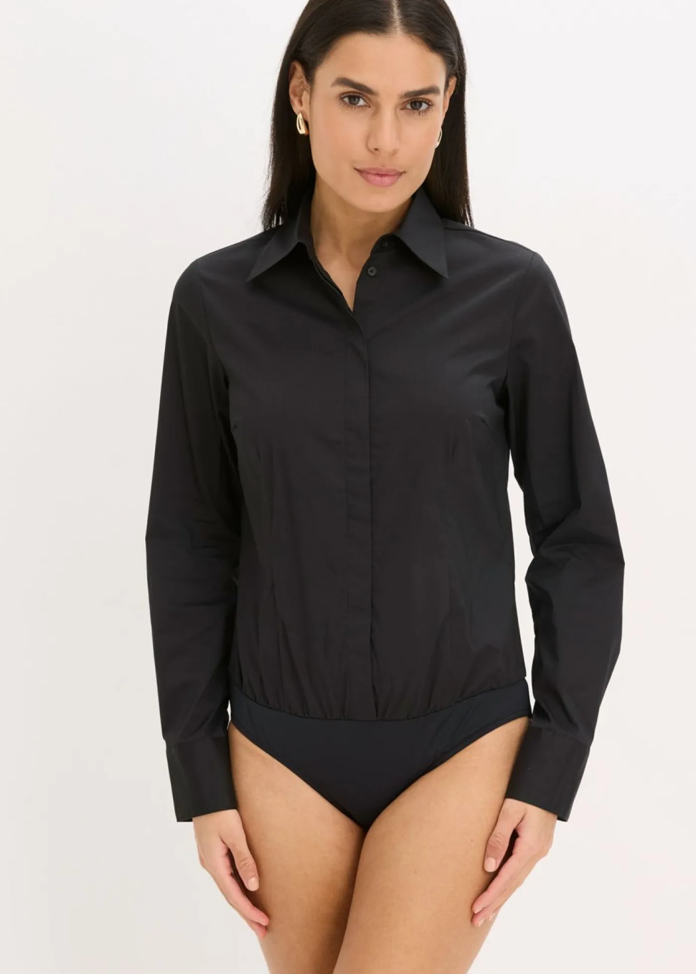 bonprix bonprix Camisetas>Body tipo blusa Negro