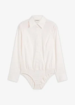 bonprix bonprix Camisetas>Body tipo blusa Blanco lana