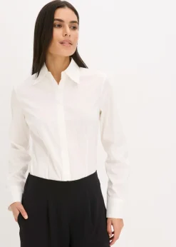 bonprix bonprix Camisetas>Body tipo blusa Blanco lana