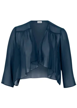bonprix bonprix Chaquetas Y Abrigos|Ropa Elegante>Bolero de gasa fina Azul oscuro