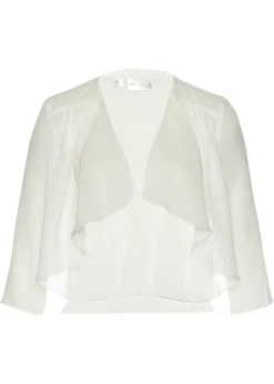 bonprix bonprix Chaquetas Y Abrigos|Ropa Elegante>Bolero de gasa fina Blanco lana
