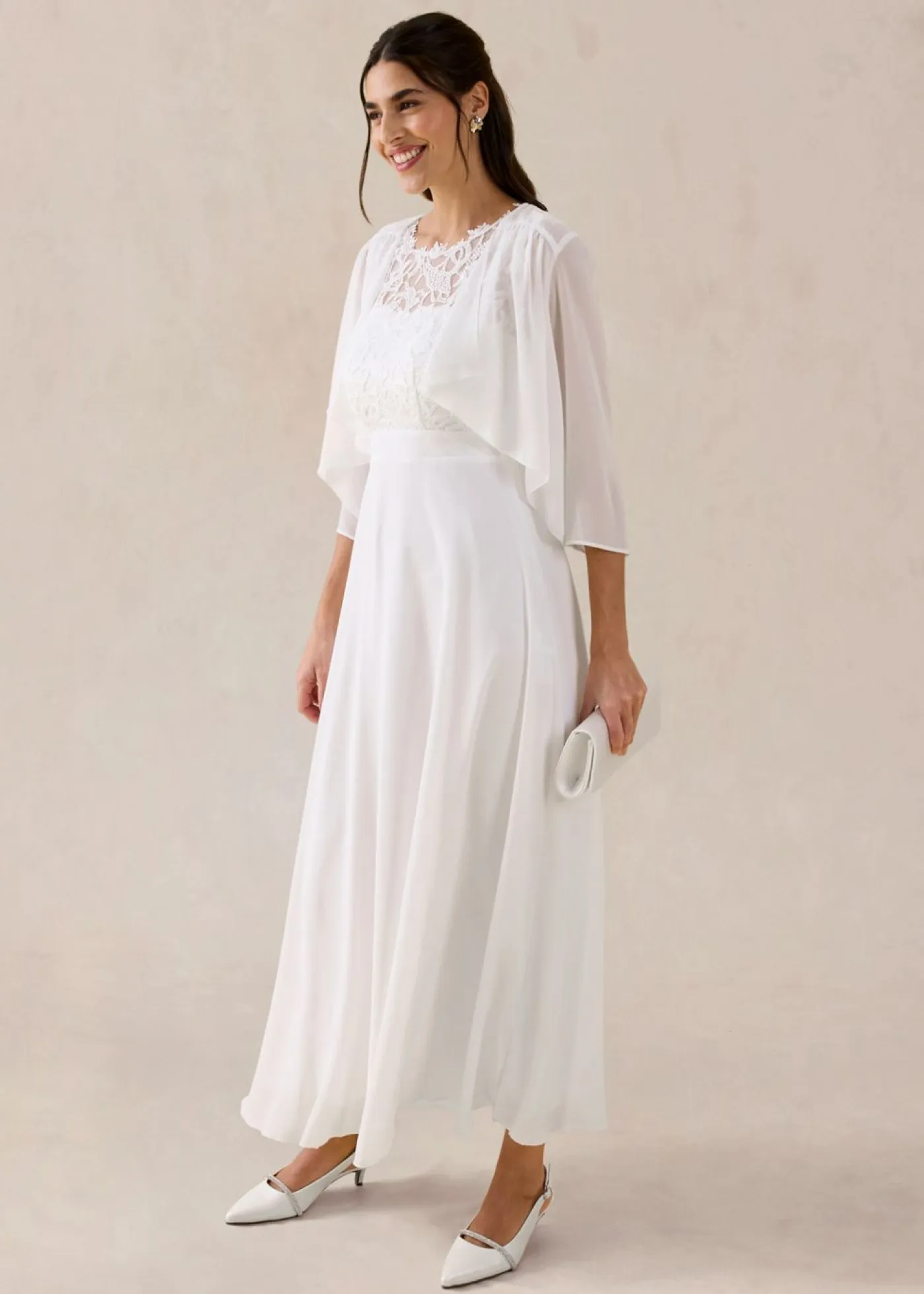 bonprix bonprix Chaquetas Y Abrigos|Ropa Elegante>Bolero de gasa fina Blanco lana