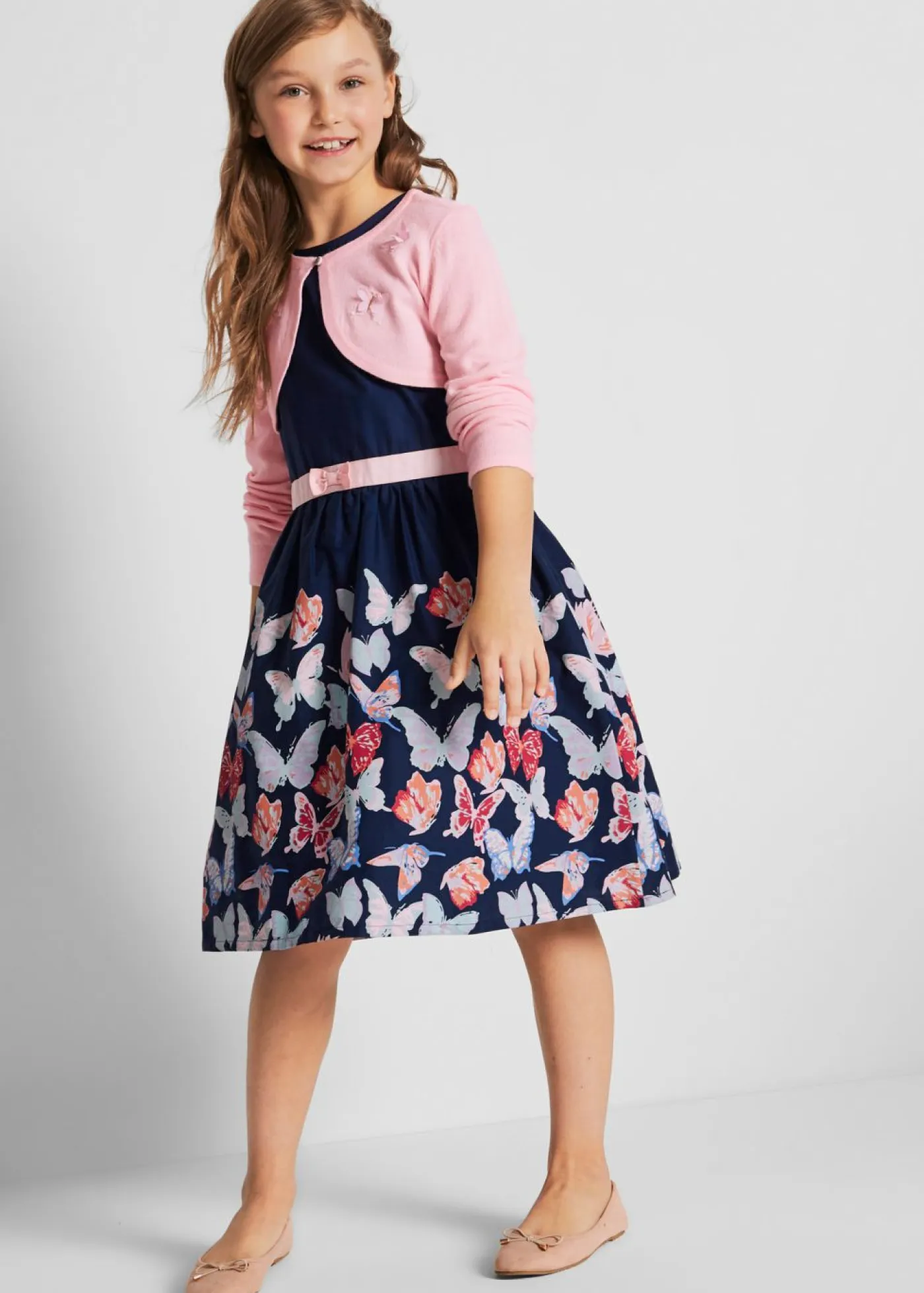 Niños bonprix bonprix Bolero de punto con aplicaciones de mariposas