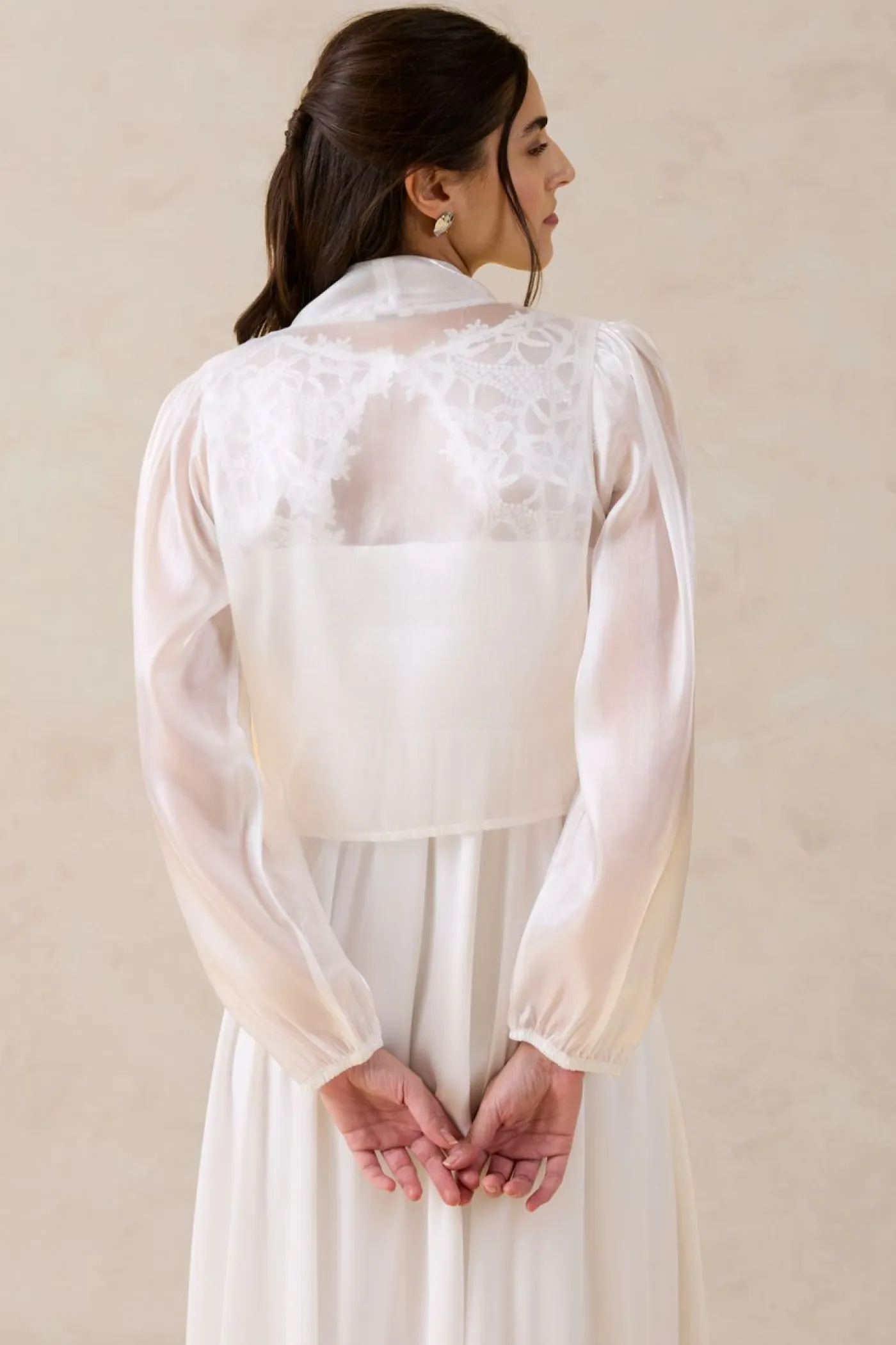 Mujer bonprix bonprix Bolero de tul fino con detalle de lazo