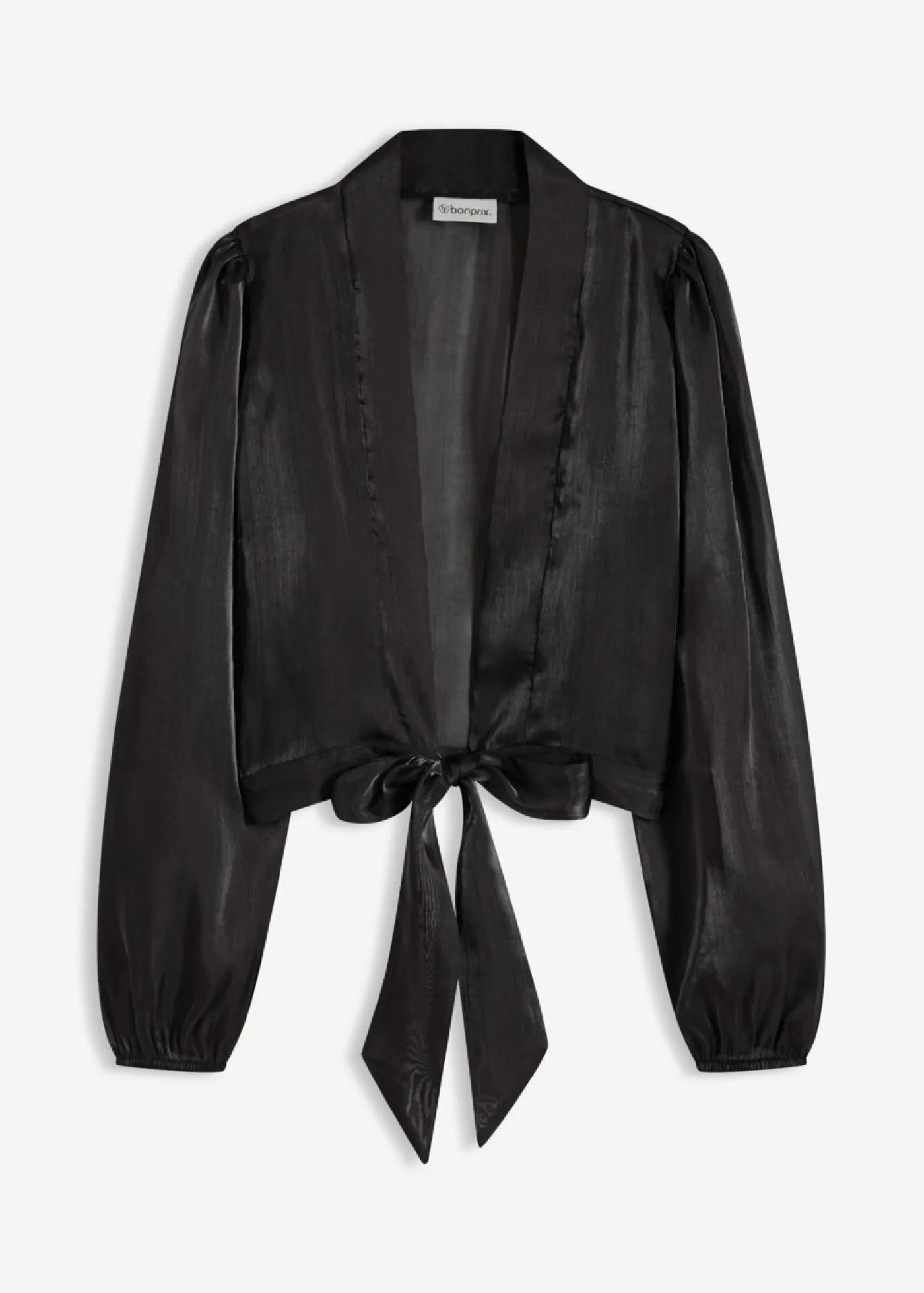 bonprix bonprix Chaquetas Y Abrigos|Ropa Elegante>Bolero de tul fino con detalle de lazo Negro