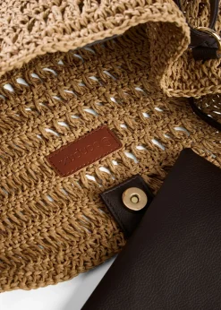 bonprix bonprix Novedades|Bolsos>Bolso bandolera de paja Beige natural