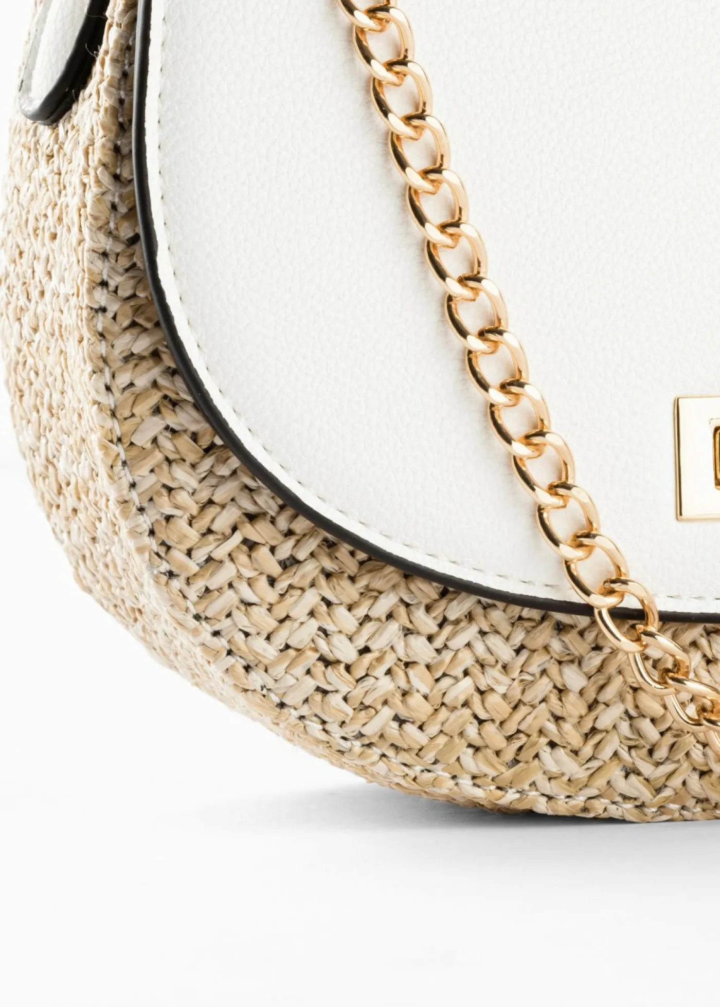 bonprix bonprix Bolsos|Ropa De Playa>Bolso de estilo bandolera de paja Blanco-crudo