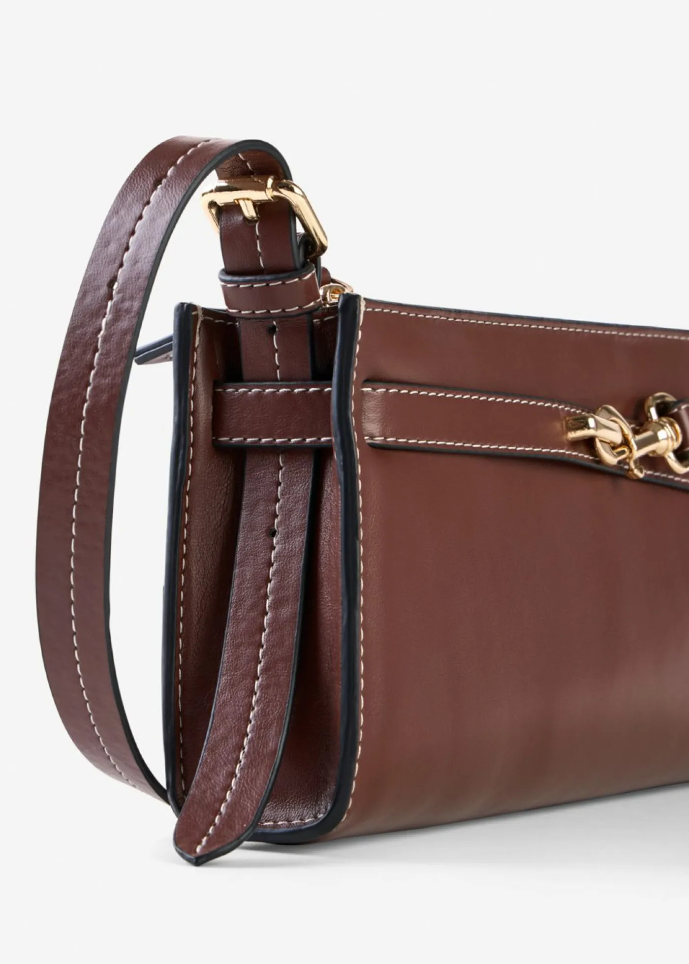 bonprix bonprix Complementos Temáticos·Accesorios Veganos|Novedades>Bolso de estilo bandolera con detalle de hebilla Capuchino