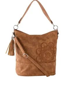 bonprix bonprix Complementos Temáticos·Accesorios Veganos|Bolsos>Bolso de mano con bordado Coñac