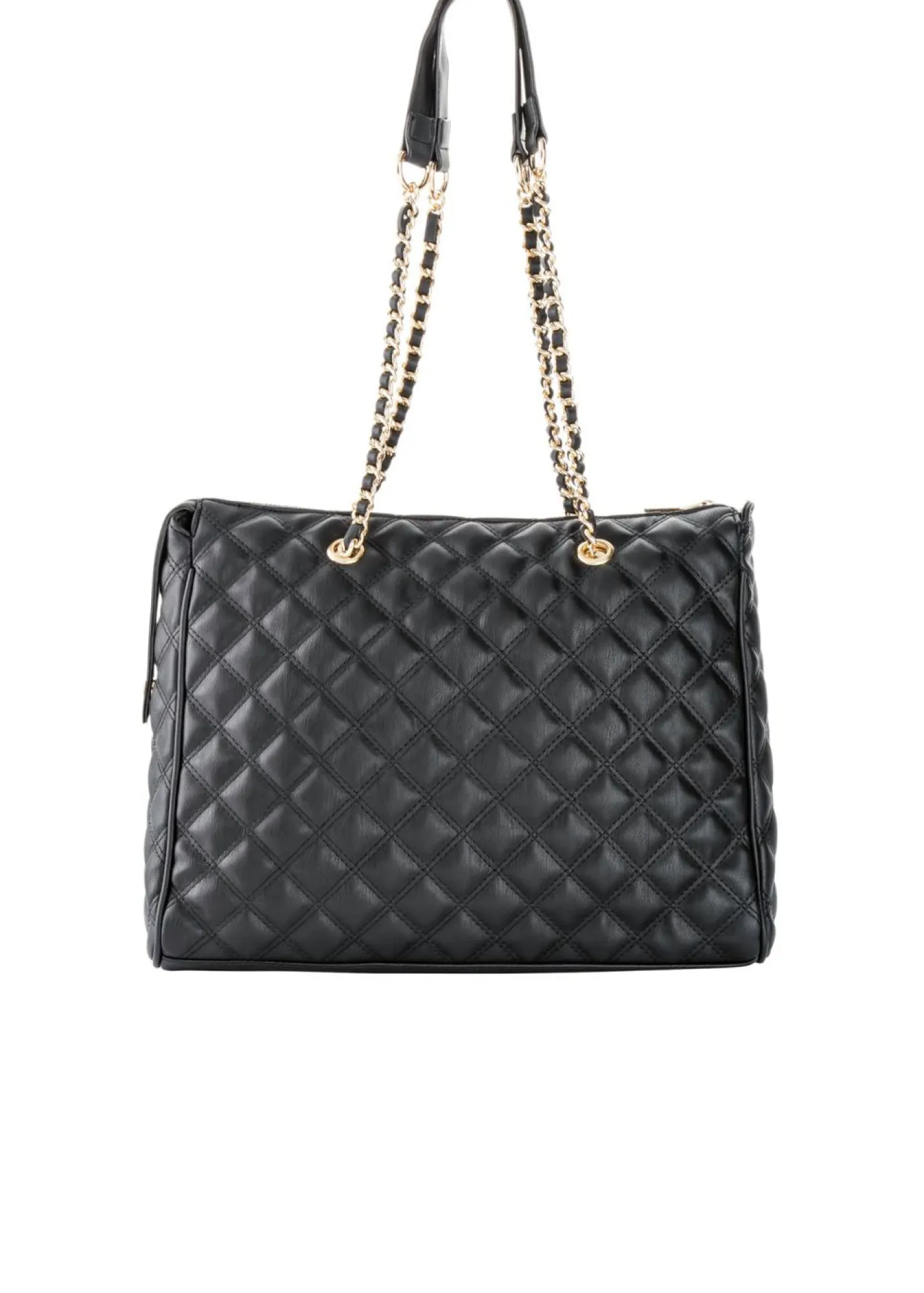 bonprix bonprix Bolsos>Bolso de mano con pespunte decorativo Negro-dorado