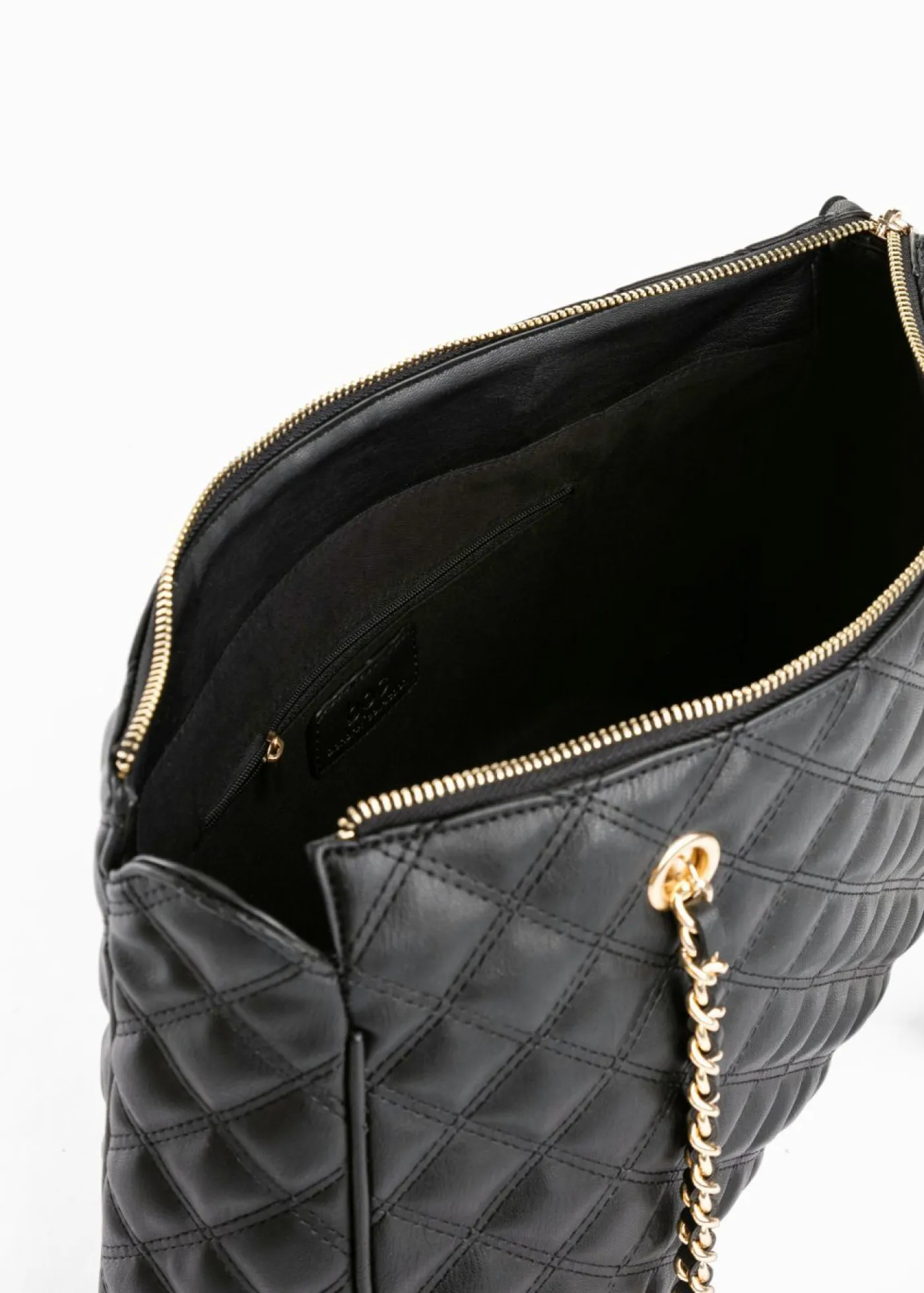 bonprix bonprix Bolsos>Bolso de mano con pespunte decorativo Negro-dorado