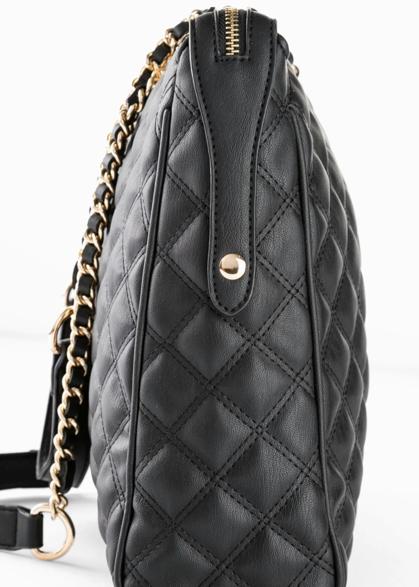 bonprix bonprix Bolsos>Bolso de mano con pespunte decorativo Negro-dorado