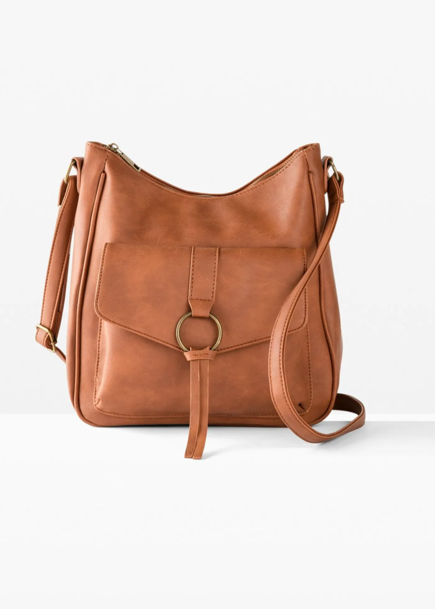 bonprix bonprix Bolsos>Bolso tipo bandolera, mediano, con detalle de hebilla Coñac