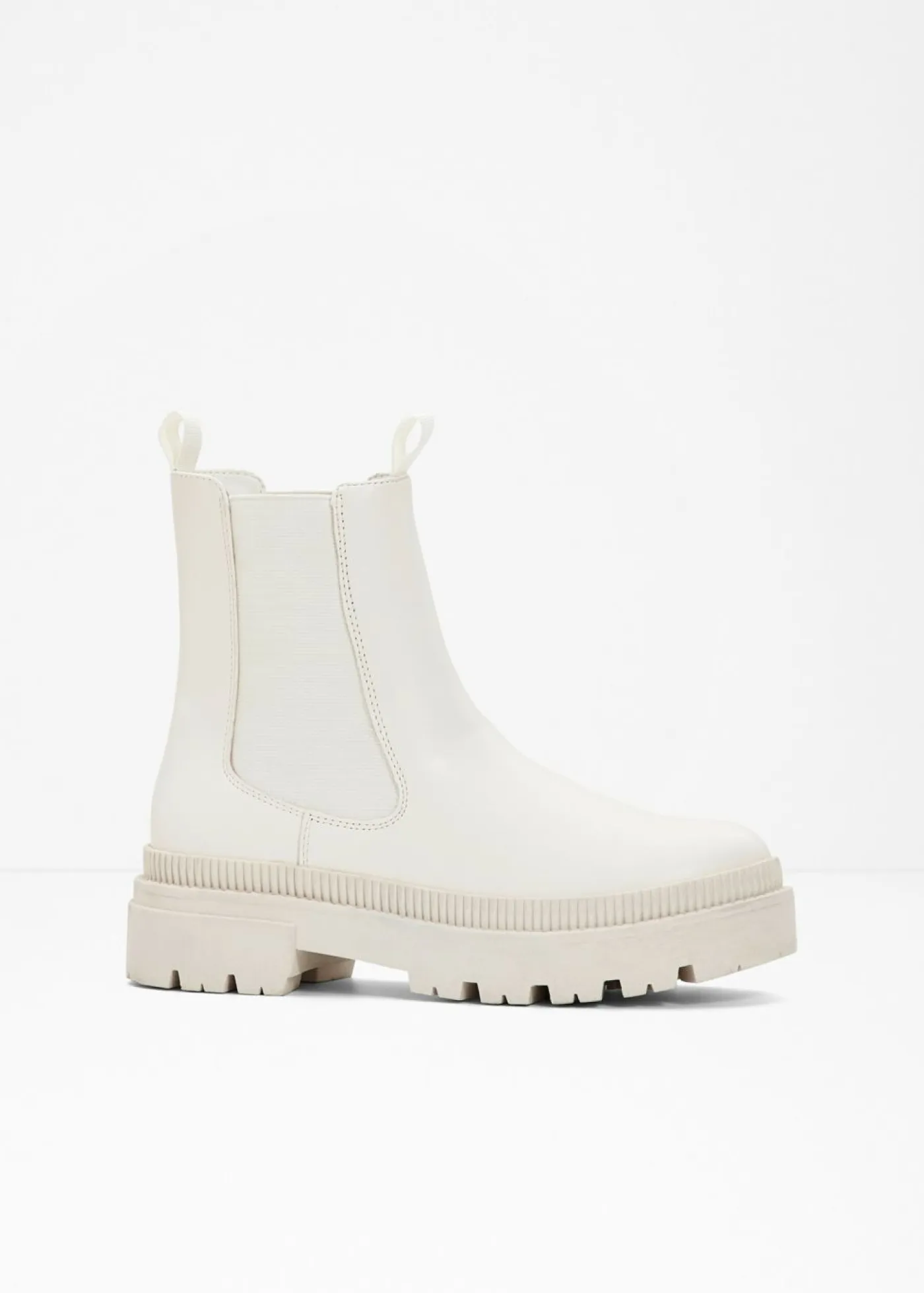 bonprix bonprix Tendencias·Zapatos Veganos|Botines De Nieve·Botines Chelsea>Botas Chelsea con suela perfilada blanco perla