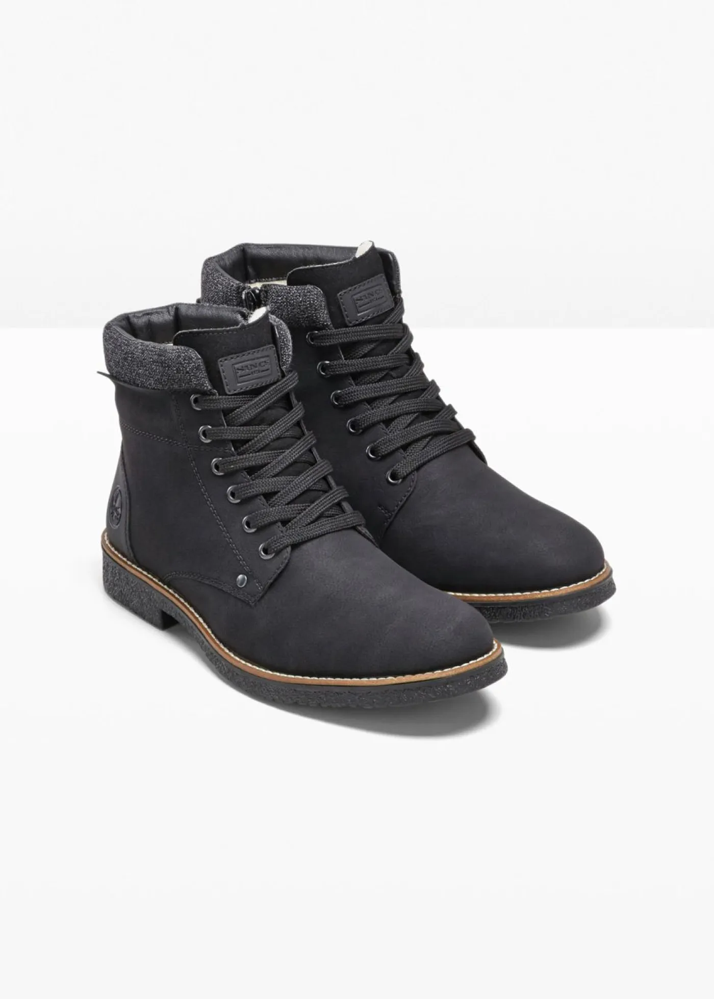 bonprix Rieker Botines|Zapatos De Marca>Botas con cordones Negro