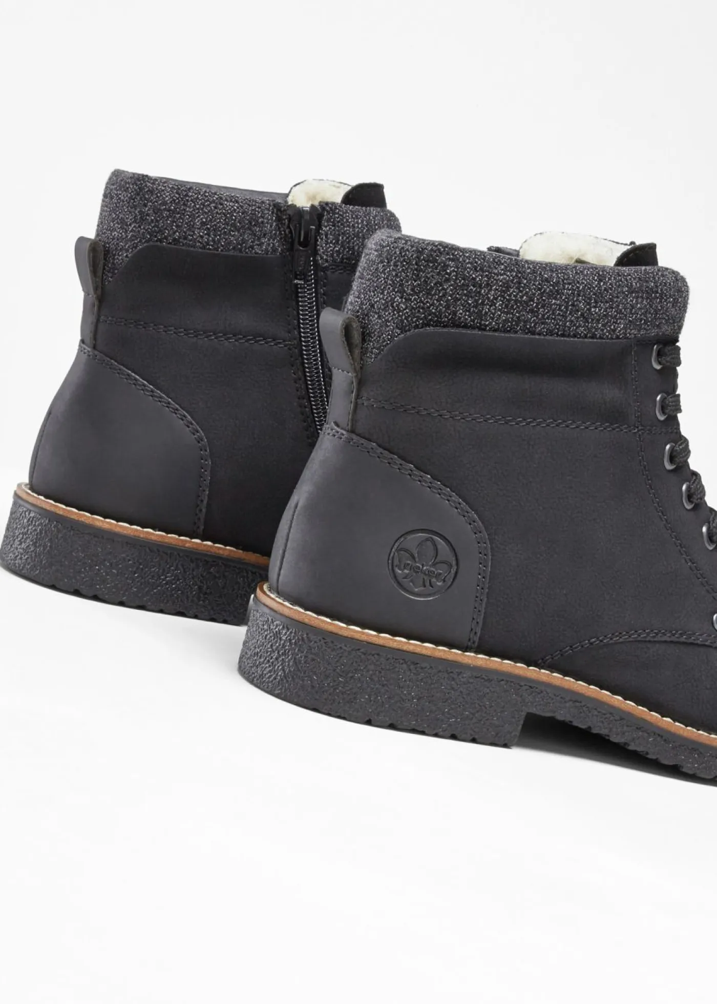 bonprix Rieker Botines|Zapatos De Marca>Botas con cordones Negro