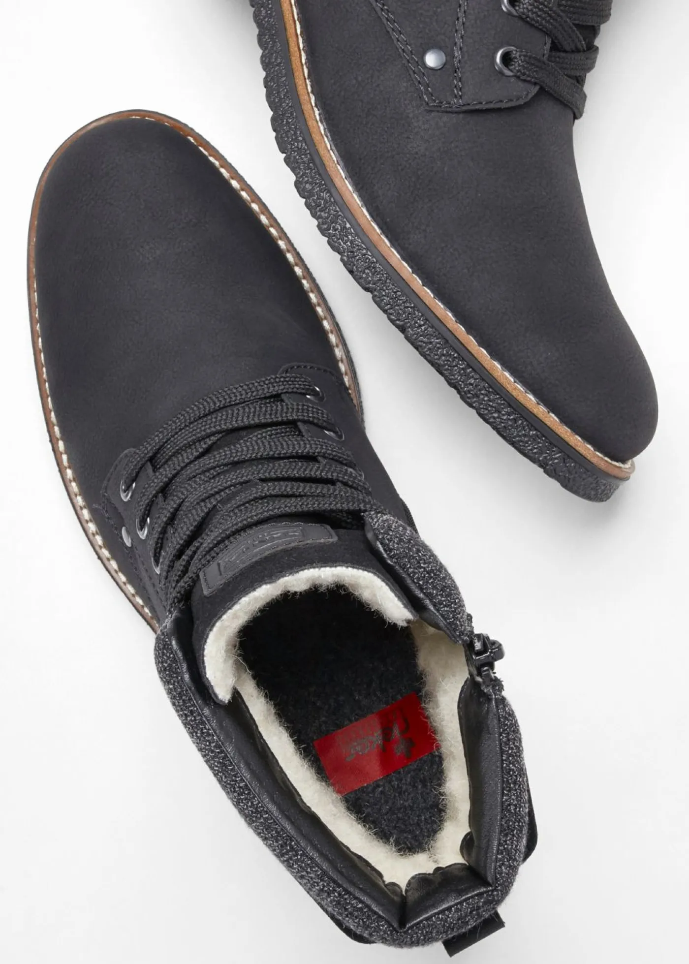 bonprix Rieker Botines|Zapatos De Marca>Botas con cordones Negro